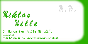 miklos wille business card